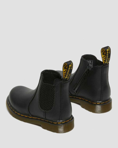 Shop Dr. Martens' Infant/toddler 2976 Softy T Leather Chelsea Boots In Schwarz