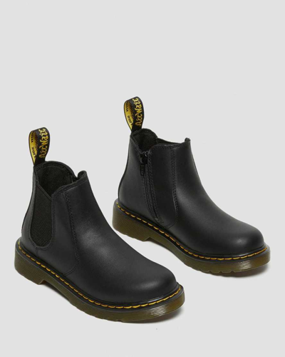 Dr. Martens' Junior 2976 Softy T Leather Chelsea Boots In Black