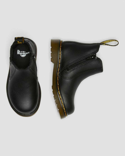 Shop Dr. Martens' Infant/toddler 2976 Softy T Leather Chelsea Boots In Schwarz