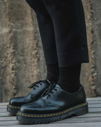 Dr. Martens' Dr. Martens Black Leather Oxford 1461 Lace-up Shoes In Schwarz