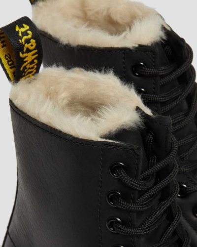 Dr. Martens' 1460 Waterproof 8 Eye Boots In Schwarz