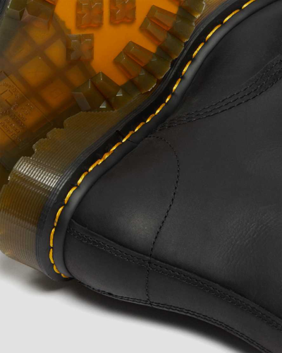 Dr. Martens' 1460 Waterproof 8 Eye Boots In Schwarz
