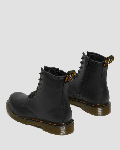 Dr. Martens' Youth 1460 Softy T Leather Lace Up Boots In Black