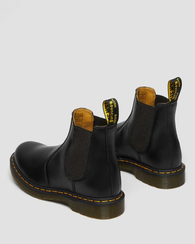 Dr. Martens' 2976 Combat Boots In Black Leather In Black