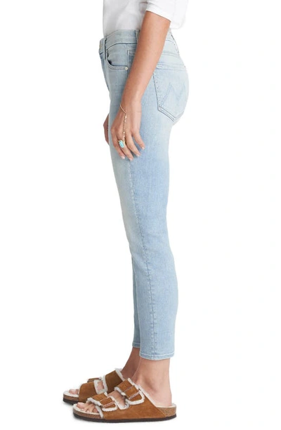 Shop Mother The Looker High Waist Crop Skinny Jeans In Swimming Pool Sunday