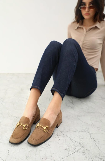 Shop Saint G Jenny Loafer Pump In Taupe