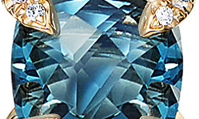 Shop David Yurman Pendant Necklace With Hampton Blue Topaz And Diamonds