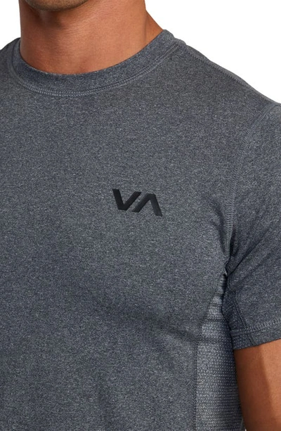 Shop Rvca Sport Vent Logo Graphic T-shirt In Charcoal Heather