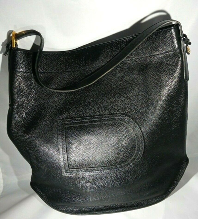 Pre-owned Delvaux Pin Leather Handbag In Black
