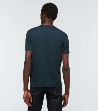 Shop Tom Ford Jersey T-shirt In Md Blu Sld