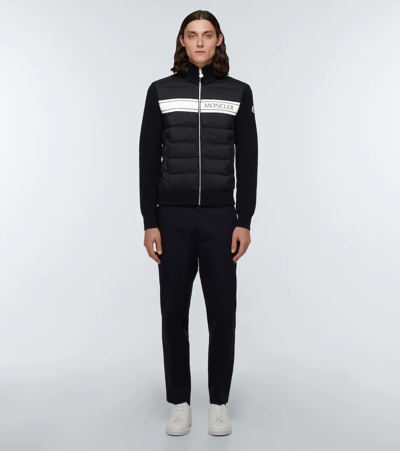 Shop Moncler Padded Wool And Down Cardigan In 0