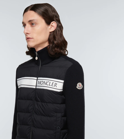 Shop Moncler Padded Wool And Down Cardigan In 0