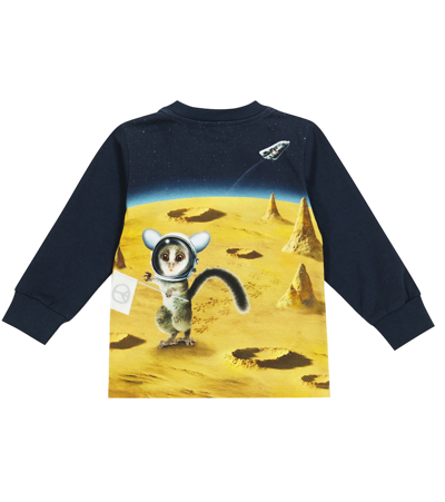 Molo Baby Eloy Printed Cotton-blend Sweatshirt In Kawaii Universe