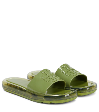 Shop Tory Burch Bubble Jelly Logo Slides In Shisho