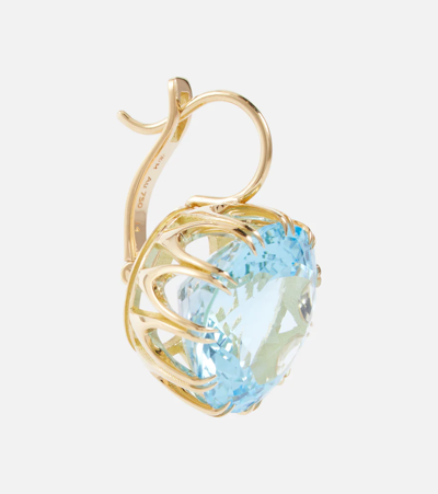 Ileana Makri 18kt Gold Earrings With Topaz In 18k Yellow Gold