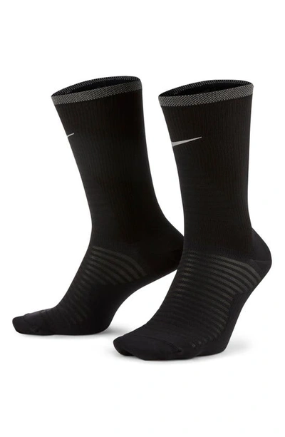 Shop Nike Spark Running Socks In Black/ Reflect Silver