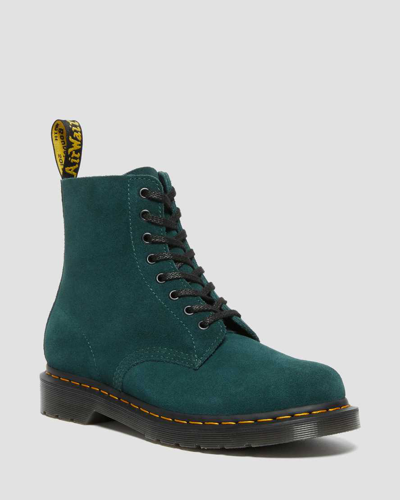 Shop Dr. Martens' 1460 Pascal Suede Lace Up Boots In Green