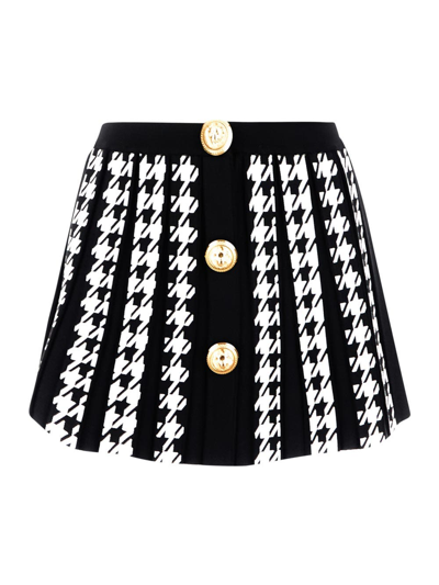 Shop Balmain Skirt In Black