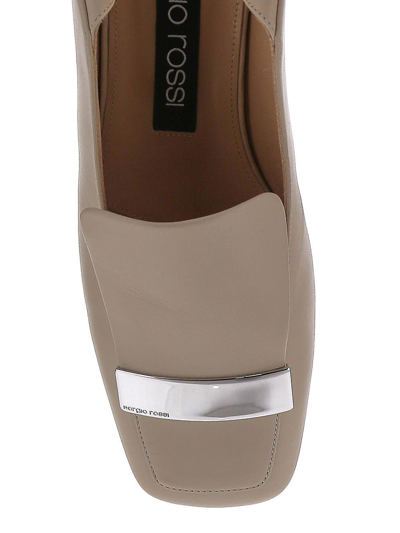 Shop Sergio Rossi Sr1 Flat Shoes In Ivory
