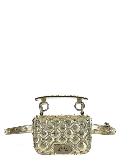 Shop Valentino Gold-tone Belt Bag In Metallic