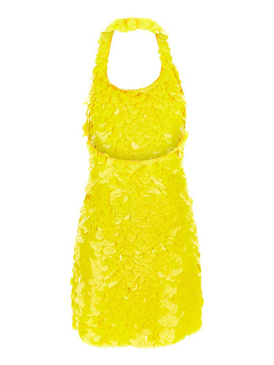 Shop Attico Mini Dress ''allium'' Yellow