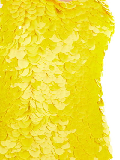 Shop Attico Mini Dress ''allium'' Yellow