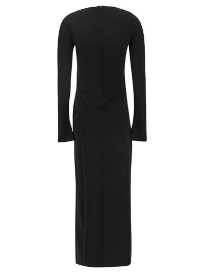 Shop Attico Long Black Dress