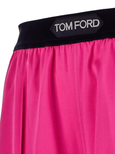Shop Tom Ford Silk Pants In Pink