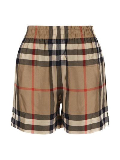 Shop Burberry Shorts In Brown