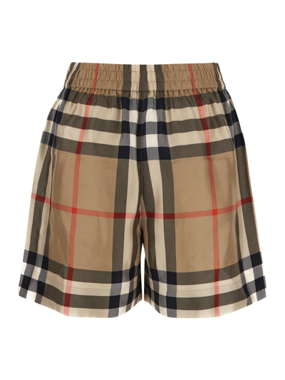 Shop Burberry Shorts In Brown