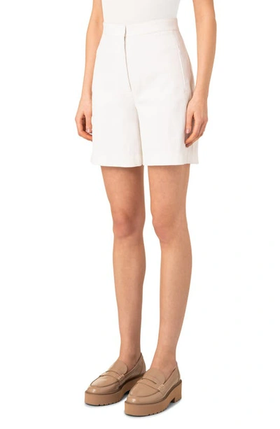 Shop Akris Punto Filia Denim Bermuda Shorts In Denim-cream