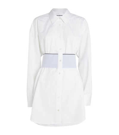 Shop Alexander Wang Logo Belt Mini Dress In White