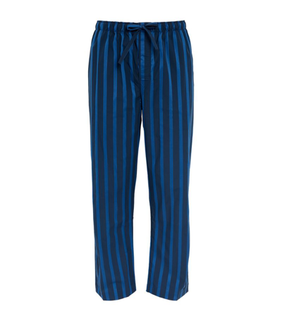 Shop Derek Rose Striped Royal Pyjama Bottoms In Navy