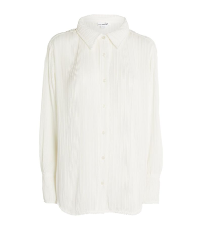 Shop Good American Pleated Shirt In Ivory