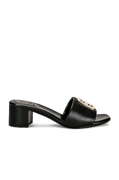 Shop Givenchy 4g Heel Mule Sandals In Black