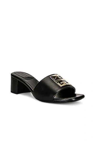 Shop Givenchy 4g Heel Mule Sandals In Black