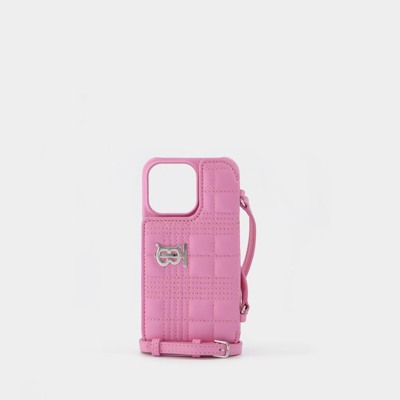 Shop Burberry Lola Phone Case Bag In Pink