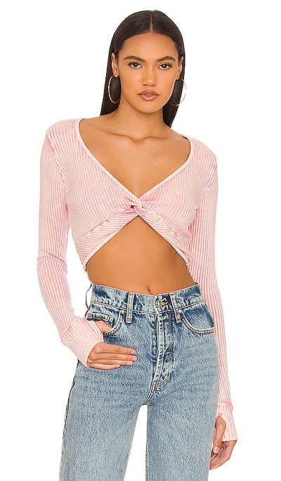 Shop Michael Lauren Jory Crop Top In Blush