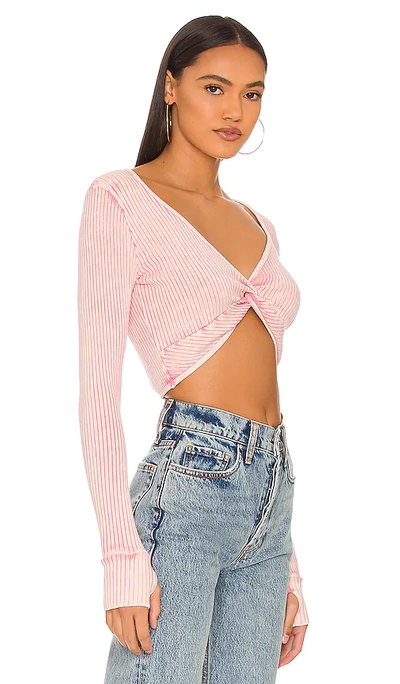 Shop Michael Lauren Jory Crop Top In Blush