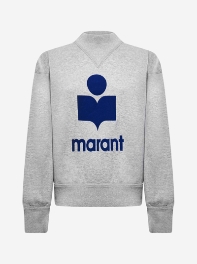 Shop Isabel Marant Étoile Moby Logo Cotton-blend Sweatshirt