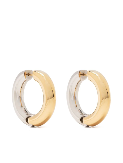 Shop Aeyde Laurie Large Two-tone Earrings In Silber