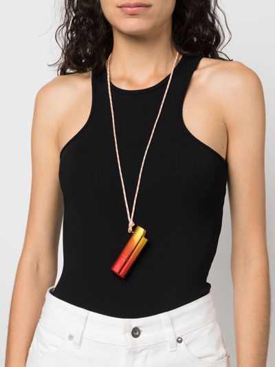 Shop Isabel Marant Lighter-holder Sautoir Necklace In Orange