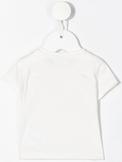 Shop Versace Logo-print Short-sleeve T-shirt In White