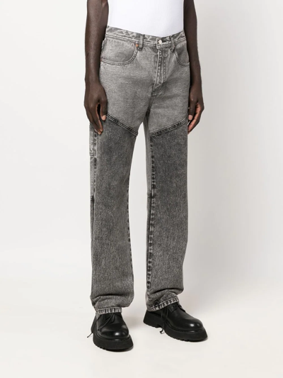 Shop Andersson Bell Two-tone Washed Jeans In Grau