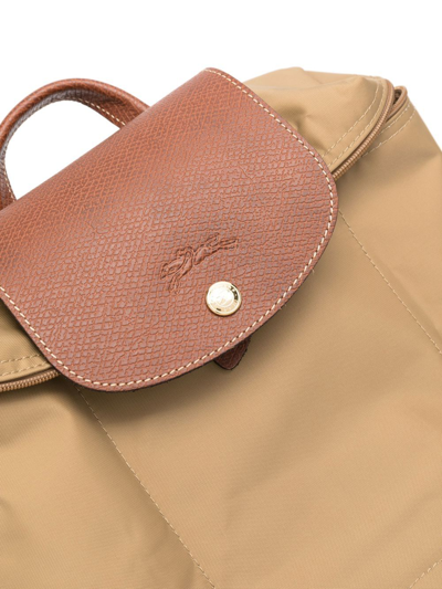 Shop Longchamp Le Pilage Original Backpack In Neutrals