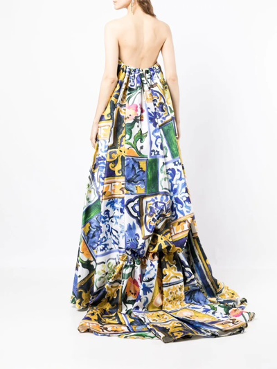 Shop Isabel Sanchis Altamoda Patterned Ball Gown In Mehrfarbig