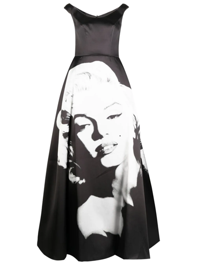 Shop Isabel Sanchis Marilyn Monroe-print Ball Gown In Schwarz