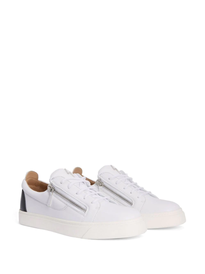 Shop Giuseppe Zanotti Frankie Low-top Sneakers In White