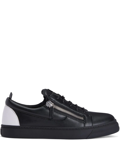 Shop Giuseppe Zanotti Frankie Low-top Sneakers In Black