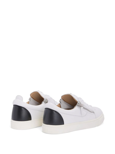 Giuseppe Zanotti Frankie Low-top Leather Sneakers In White